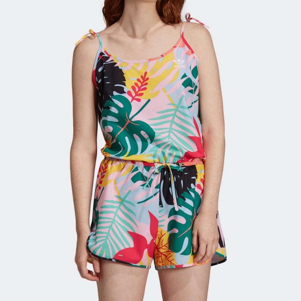 NWT Adidas Tropicalage Short Romper Jumpsuit Large